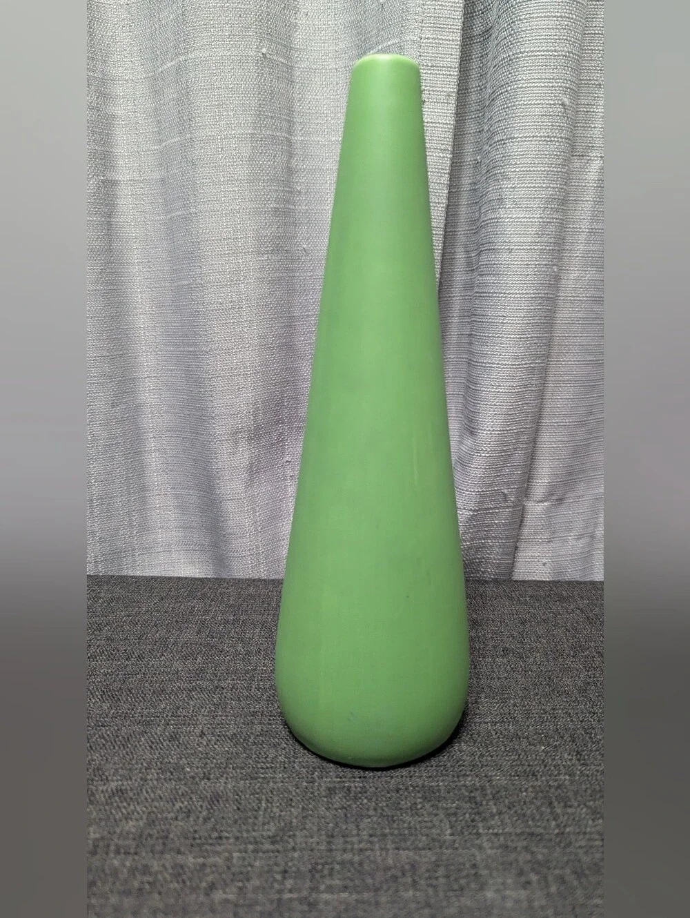 Sleek Matte Green Tapered Vase - Home Accents